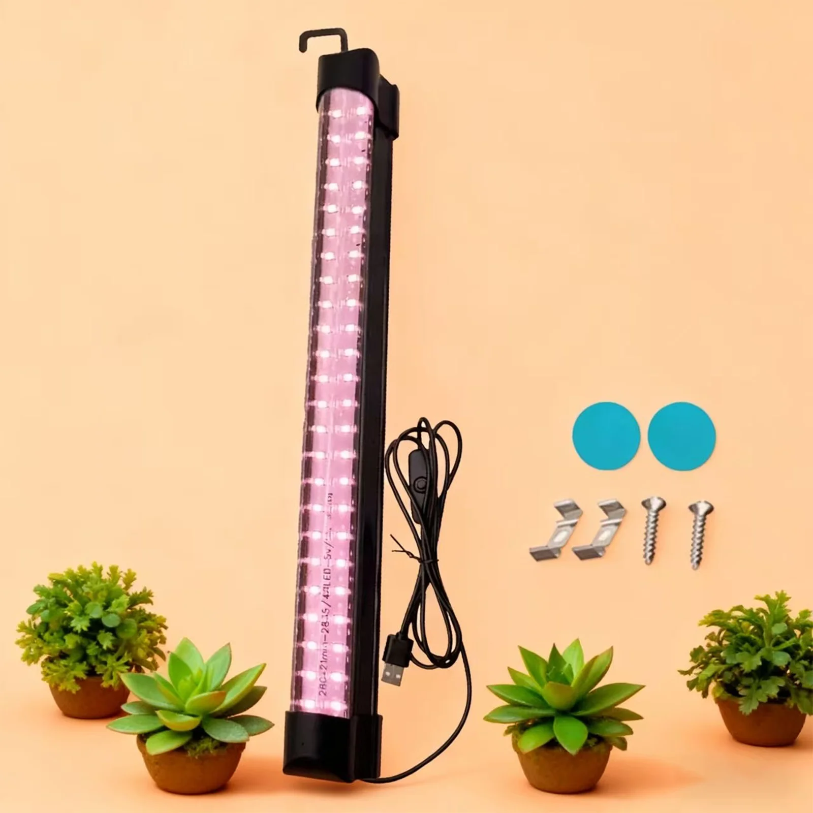 

Full-spectrum plant growth lamp is suitable for indoor growth, USB Plant light, length of 11.81 inch, Installed in multiple ways