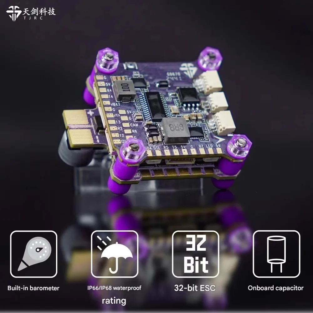 BoMsTJRC F722 Flight Contorl STM32F722 ICM-42688 BMP388 60A BLheli_32 ESC 30.5*30.5MM Stack For FPV Free Racing Drone RC Tools