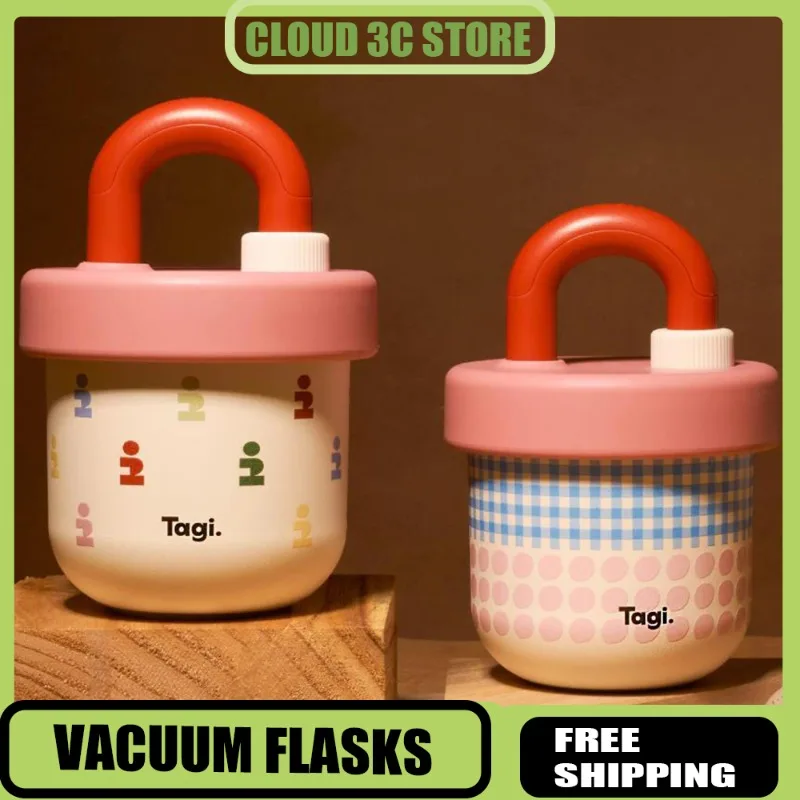 

Tagi. 380ml Cartoon Thermos Bottle Stainless Steel Vacuum Flasks Portable Outdoor Camping Water Bottle with Strap Drinking Cup