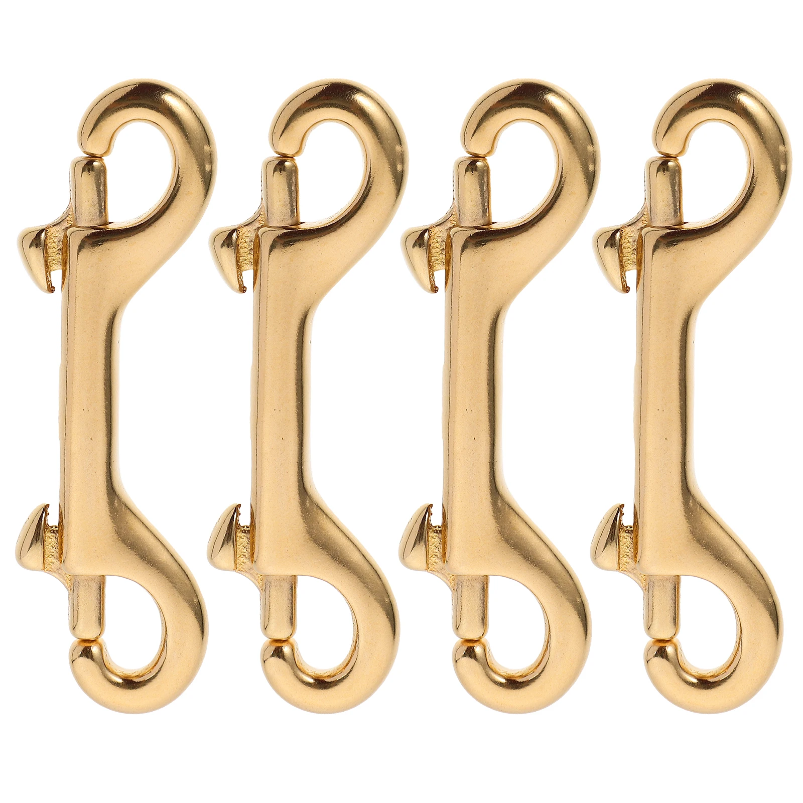 

4Pcs Brass Lobster Clasp Snap Hook Oval Swivel Clips for Bag Straps Keychains Leathercraft Craft Brass Bag Clip