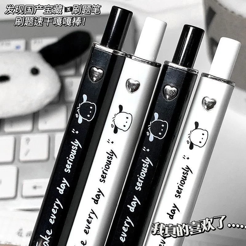 Sanrio Pochacco Neutral Pen Hello Kitty Kawaii Cute Kuromi Cartoon Student School Supplies Examination Stationery Gifts Gifts