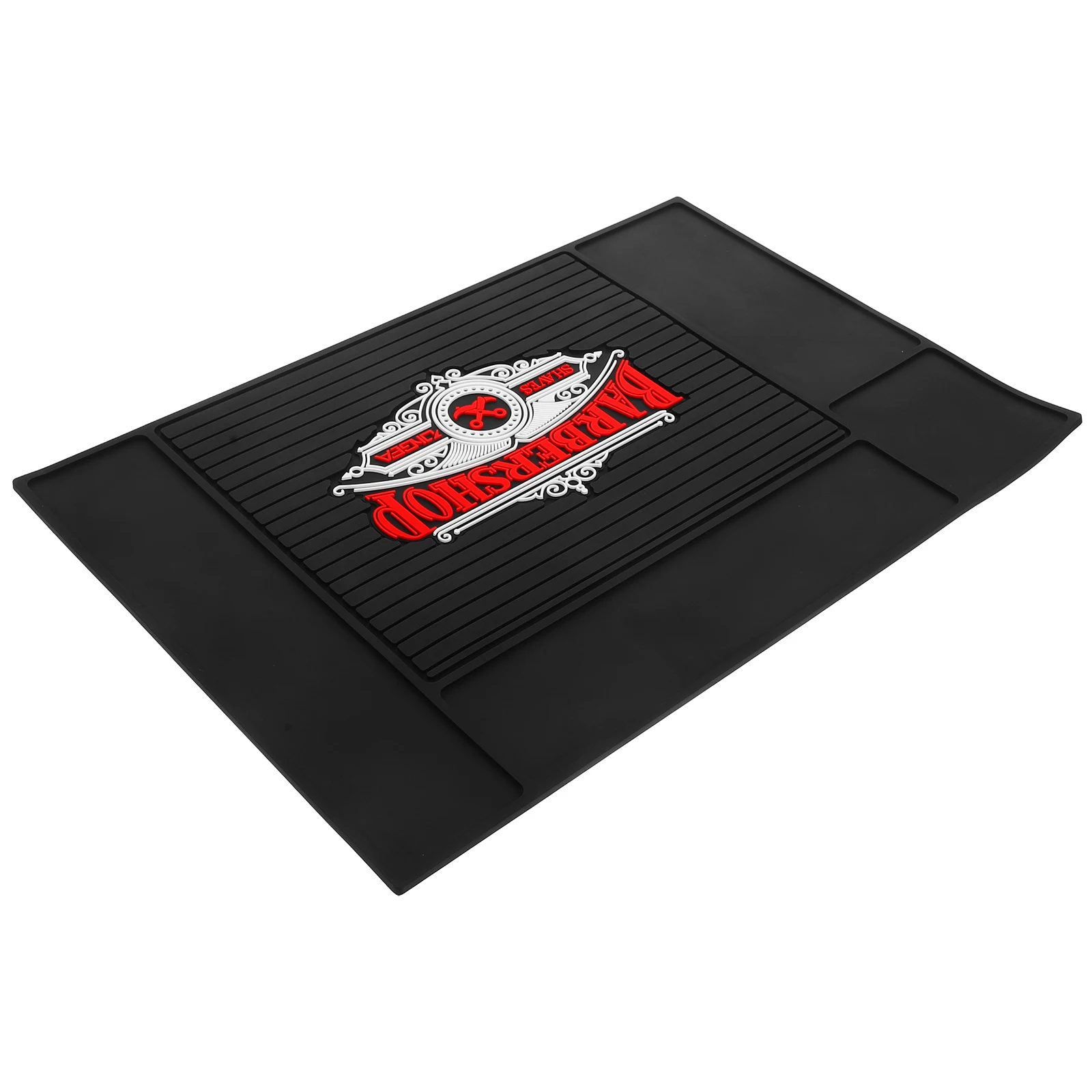 

1Pc NonSlip Mat For Haircut Tools Storage Cushion Black Barber Organizing Tray HighLow Temp Resistant
