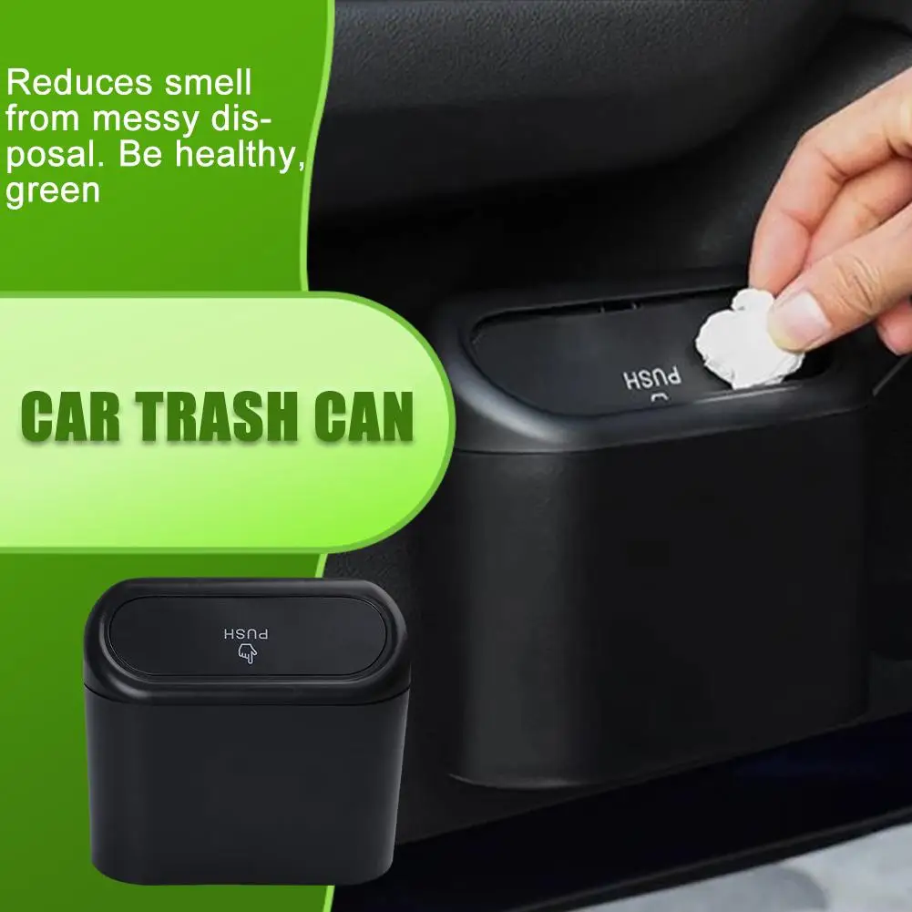 

1PCS Car Trash Can Hanging Mini Vehicle Garbage Organization Lid Multifunctional With Storage Automotive Folding Garbage Bo N3K4