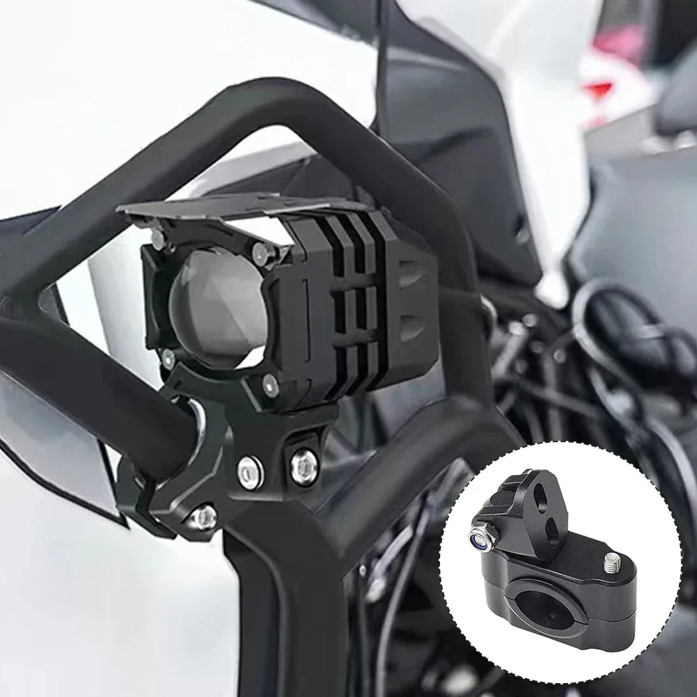 For Motorcycle LED Headlight Tube Clamp Brackets Mount Kit Featuring Sponge Cushion and Rubber Inserts for Vibration Reduction