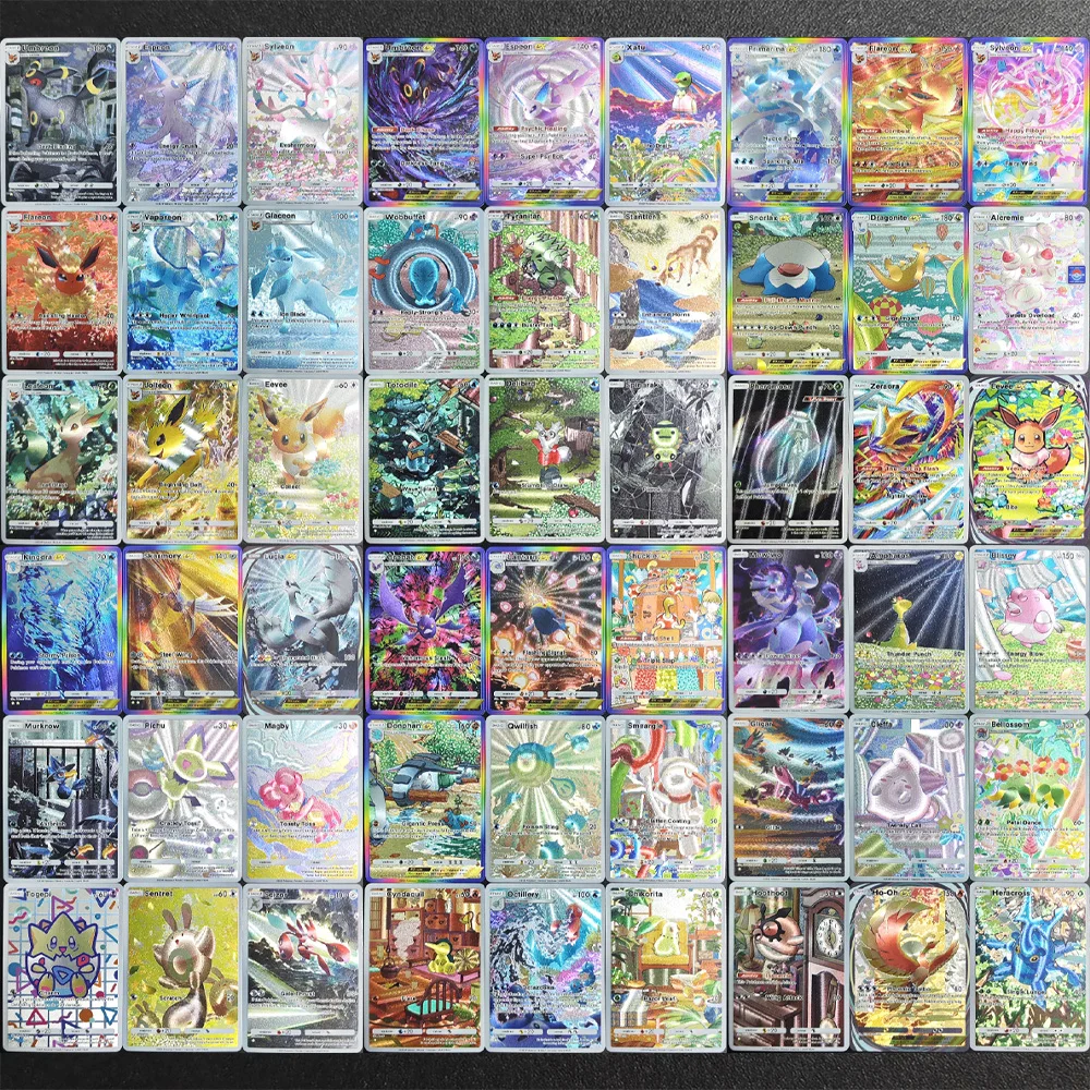 9PCS/Set TCG Pocket English Jolteon Gyarados Blaziken Greninja Lugia Suicume Gardevoir Texture Flash Card Game Collection Toy