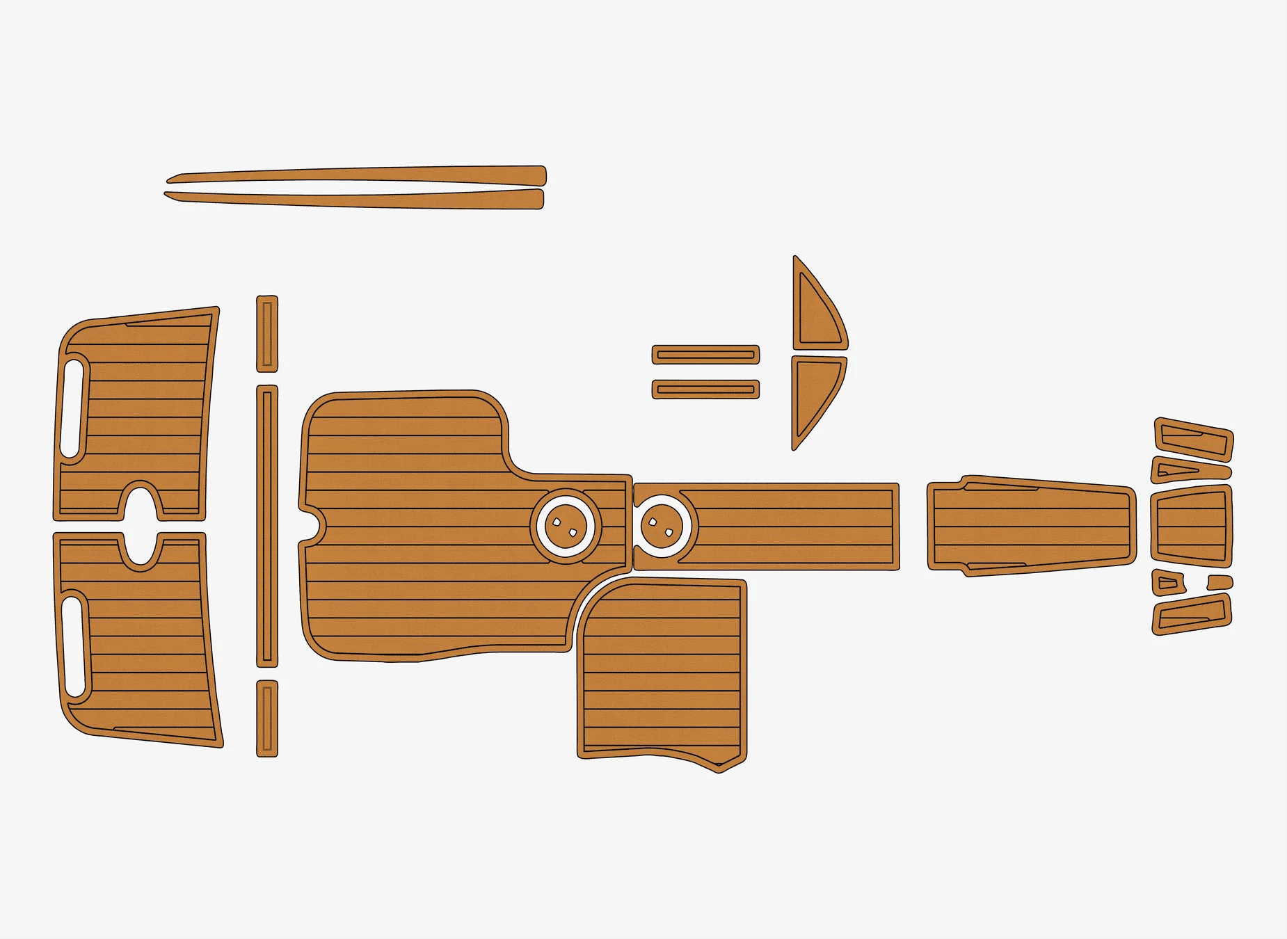 

Anti-Skid EVA Faux Teak Self-Adhesive 6mm Boat Decking Pad for 2007-2011 Mastercraft X-STAR Yacht Cockpit Durable Marine Floor