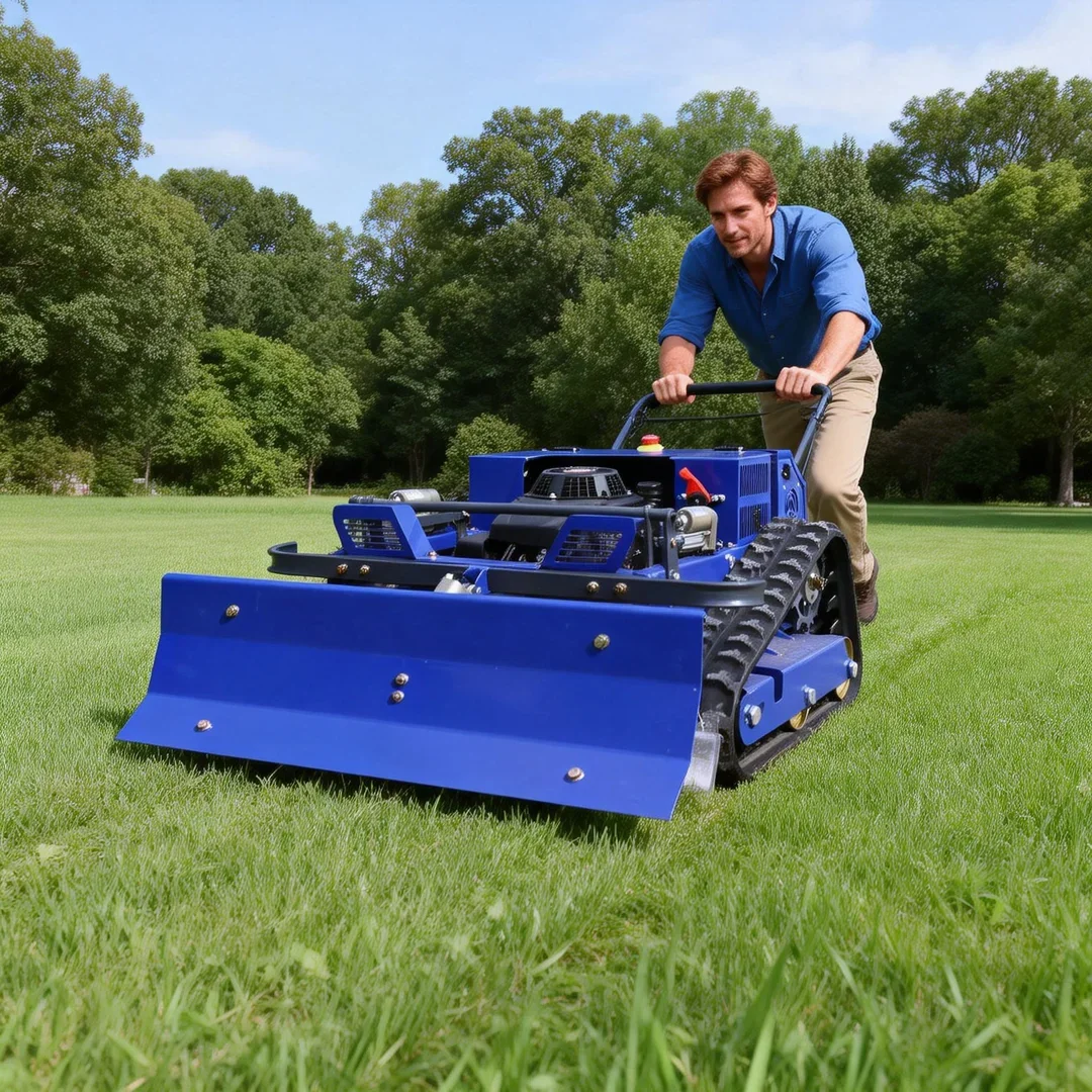 Customized All Terrain Agricultural Lawn Mower - CE EPA Certified Rubber Track Remote Control Robot Grass Cutting Machine