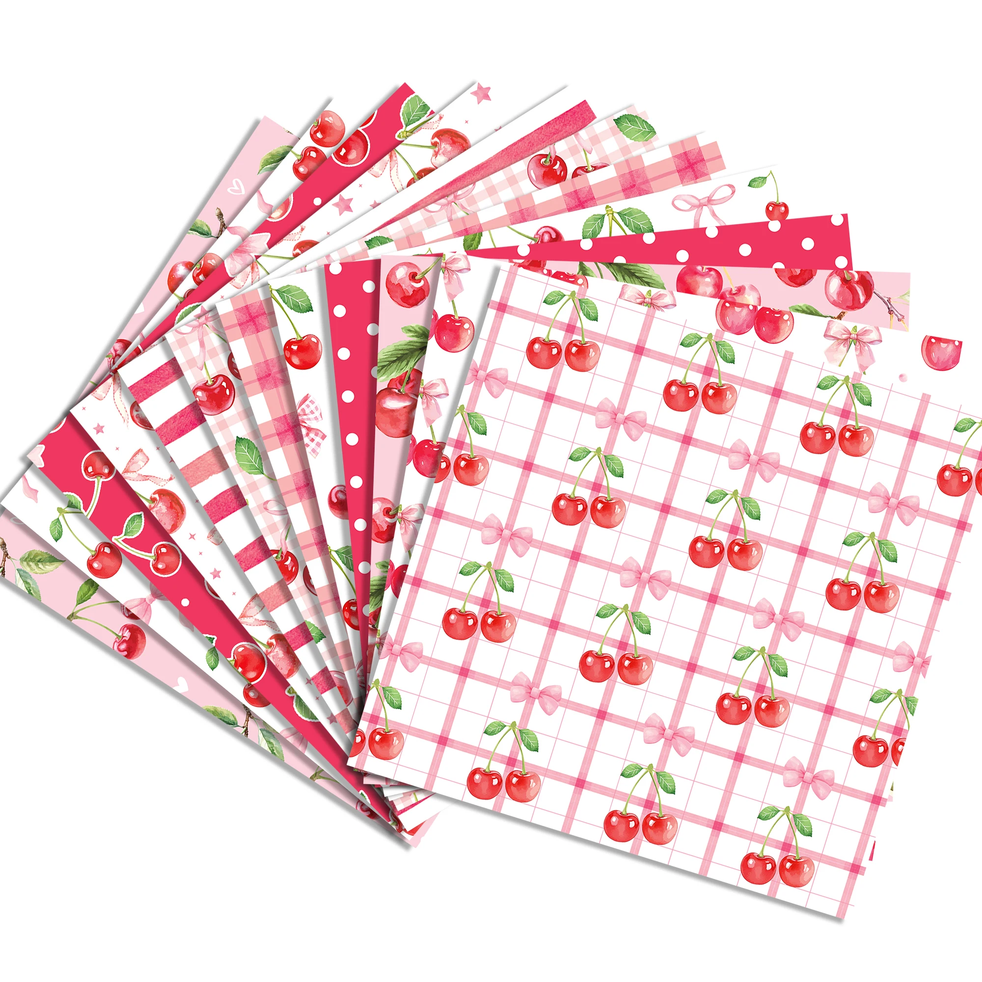 24 قطعة موضوع الكرز الوردي الحلو DIY بها بنفسك سجل القصاصات ورق الحرف الفن ورق خلفية بطاقة اوريغامي صنع ألبوم صور الديكور