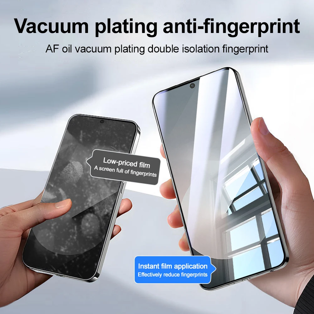 واقي شاشة سهل التركيب وخالي من الغبار وطلاء Oleophobic لهاتف سامسونج S25 S24 Ultra S23 FE A56 A16 A55 A26 A54 A36 A73 A53