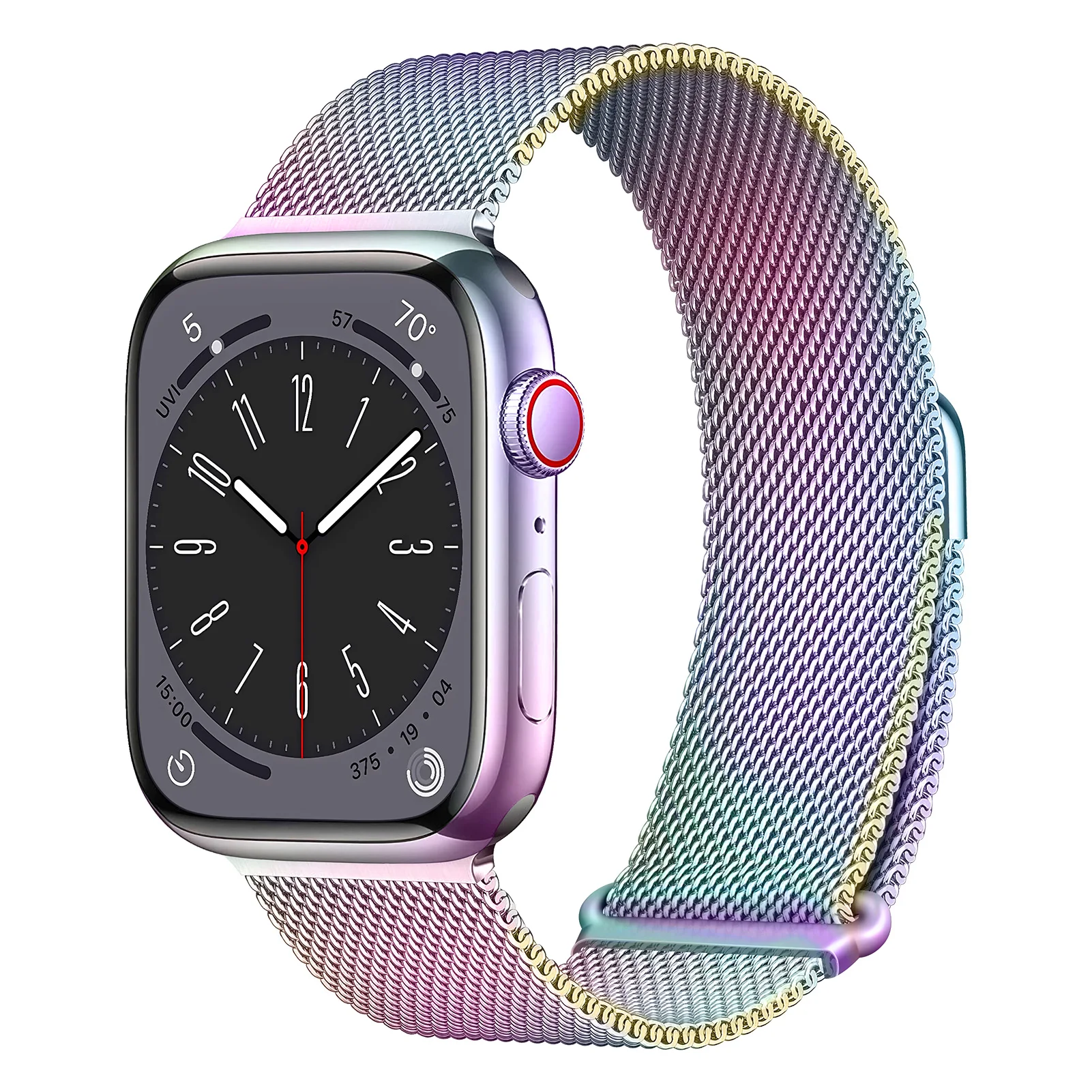 Milanese gelang jam tangan Apple Watch, tali arloji 40mm, 44mm, 45mm, 41mm, 42mm, 38mm, gelang Correa, iWatch Seri 3 4 5 6 SE 7 8 Ultra 49mm