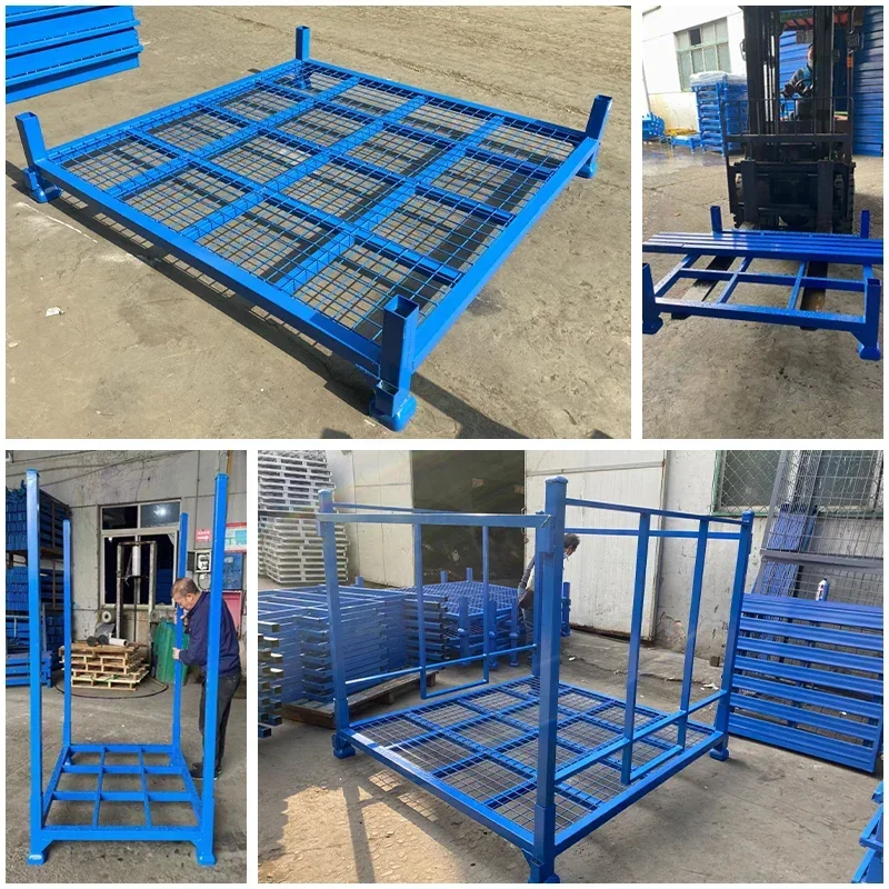 Steel folding stacking rack stackable and removable storage, shelf cold storage shelf clever solid rack surface cloth rack