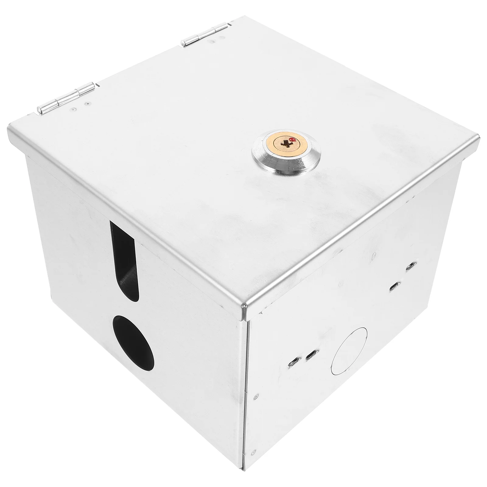 Stainless Steel Outlet Box Metal Socket Box Anti-theft Outlet Box Protective Socket Box with Lock