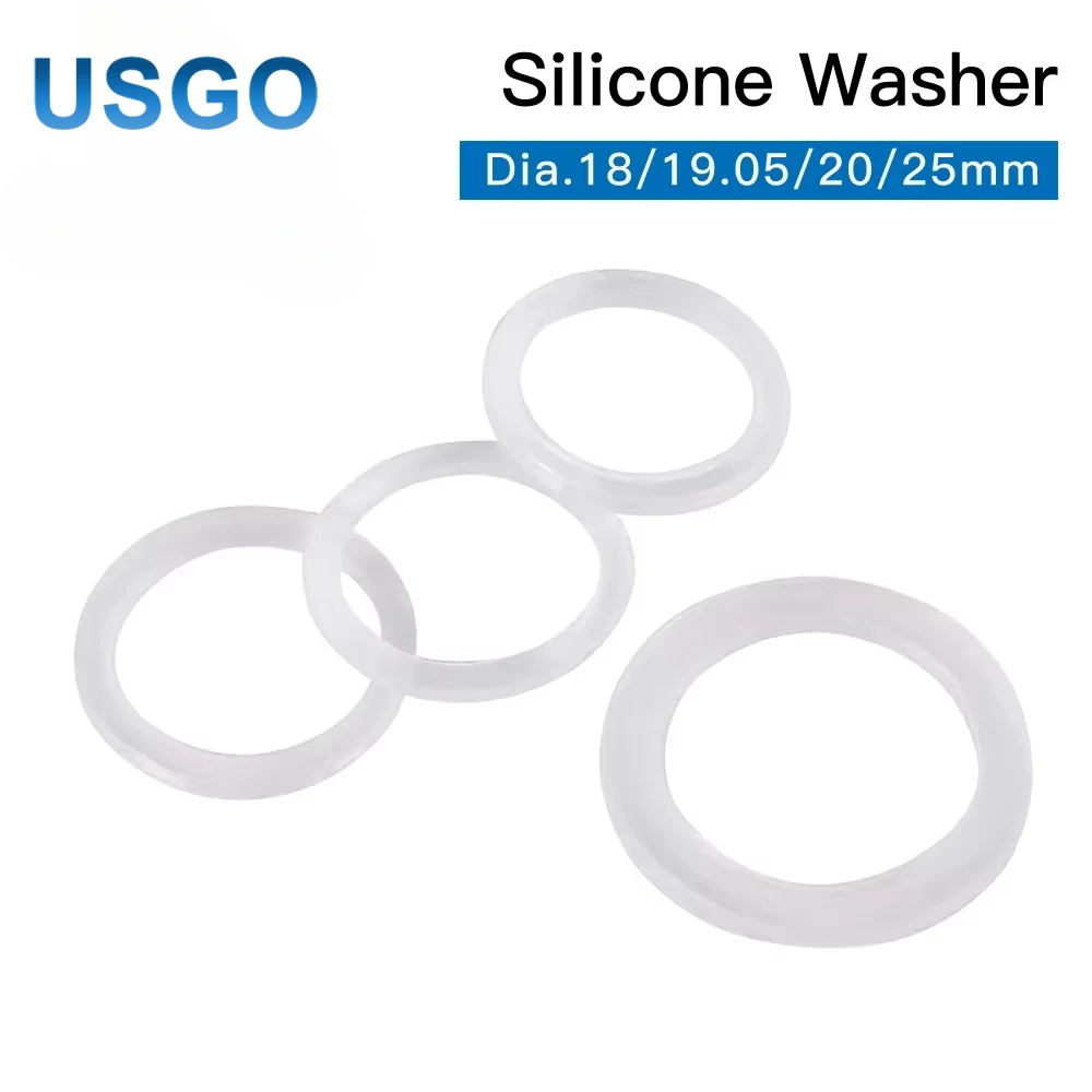 Silicone Washer Dia.18 19.05 20 25mm Material fluoroplastic gaskets for CO2 Laser Focusing Lens Mirrors