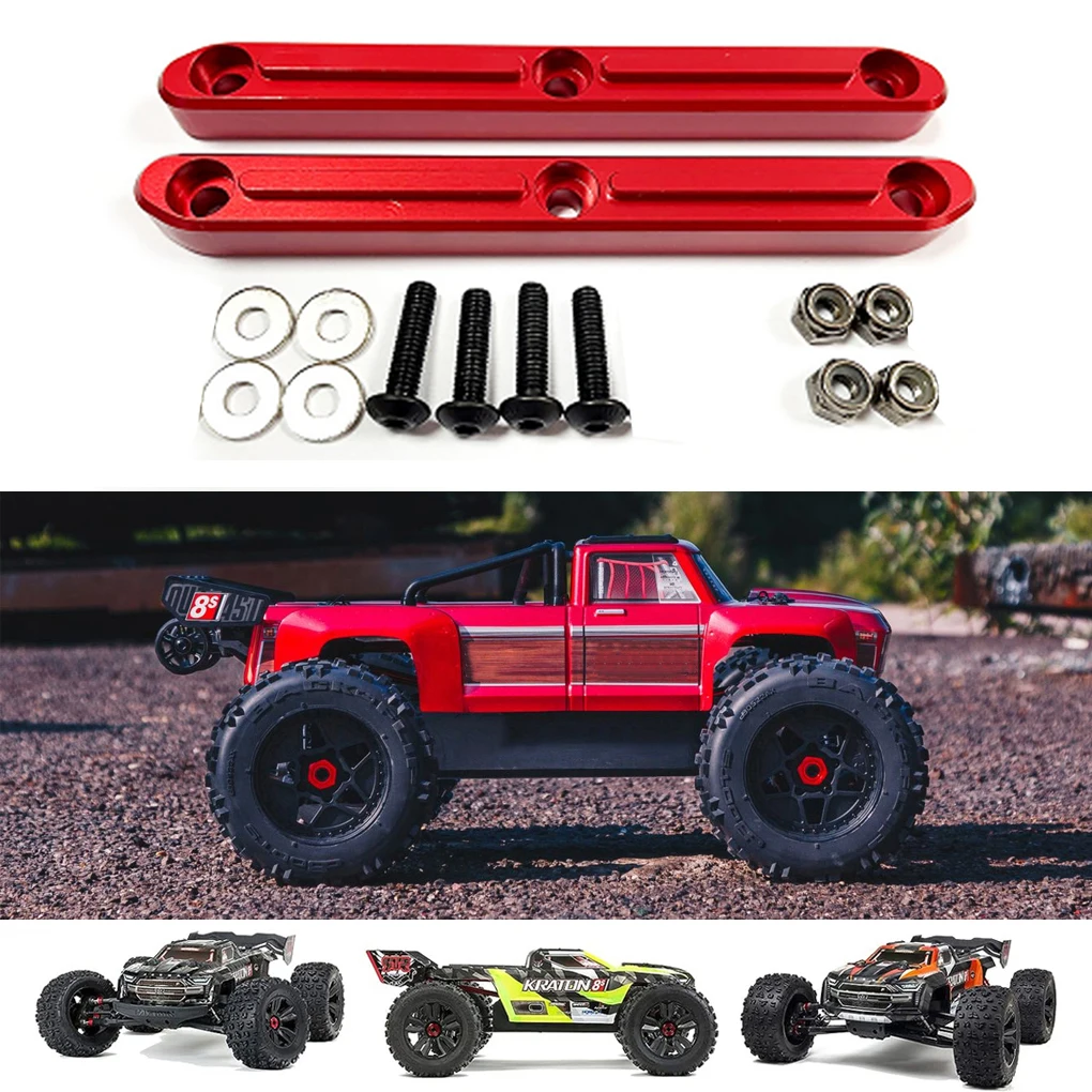 2 SZTUK Szyny dachowe RC ze stopu aluminium Szyny dachowe RC kompatybilne z ARRMA Outcast Kraton 8s 1/5 RC Upgrade Parts