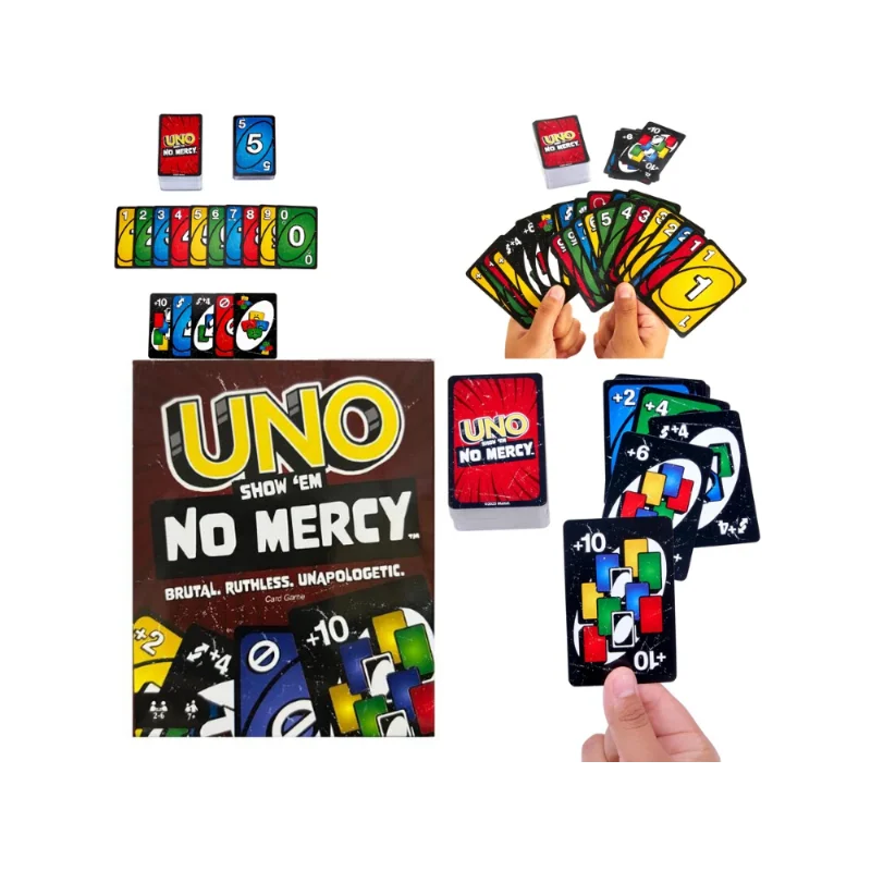 UNO - Classic Colour & Number Matching Card Game - 112 Cards - Customizable & Erasable Wild - Special Action Cards Included - Gi