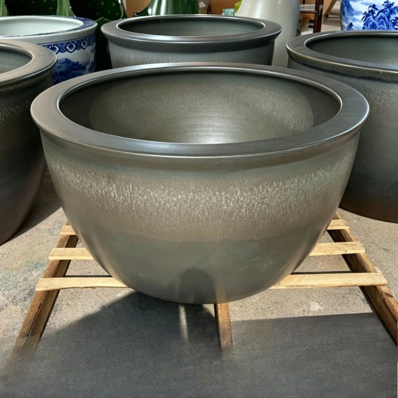 Jingdezhen ceramic outdoor bathtub round 1.2 meters new bath tank