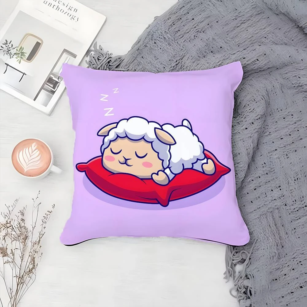 

Cartoon Cute Sleeping Animals Pillow Case Printing Pillowcase Living Room Sofa Cushion Cover Bedroom Room Decor