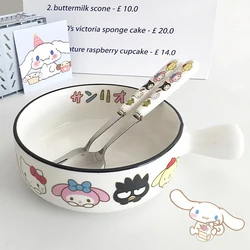 Kawaii Sanrio Handy Bowls Cinnamoroll My Melody Cartoon Anime Student Cute Portable Home Soup Noodles Bowls Toys Gift Gifts