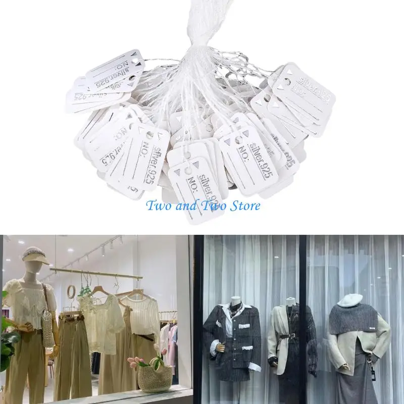 HX6F 500PCS Jewelry Markers Paper Hanging Labels for Luxury Watches Necklace Bracelet Retail Packaging Accessories