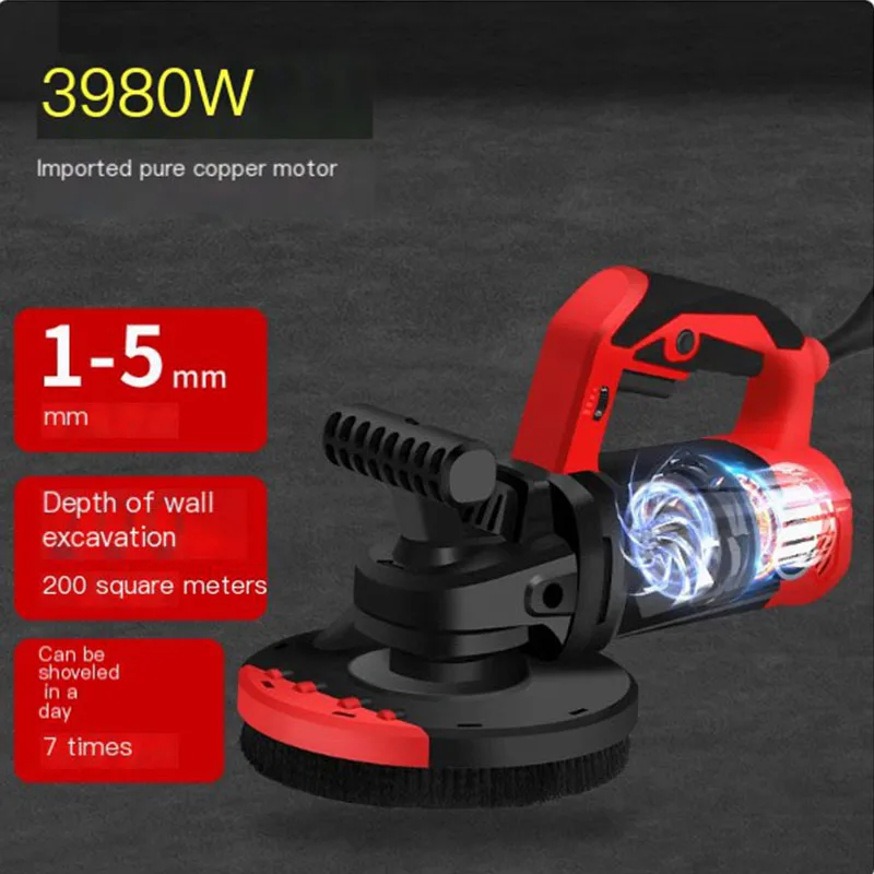 Concrete Grinder Cement Block Grinder Wall Planer Multi-Function Rough Polishing Machine High-Power Concrete