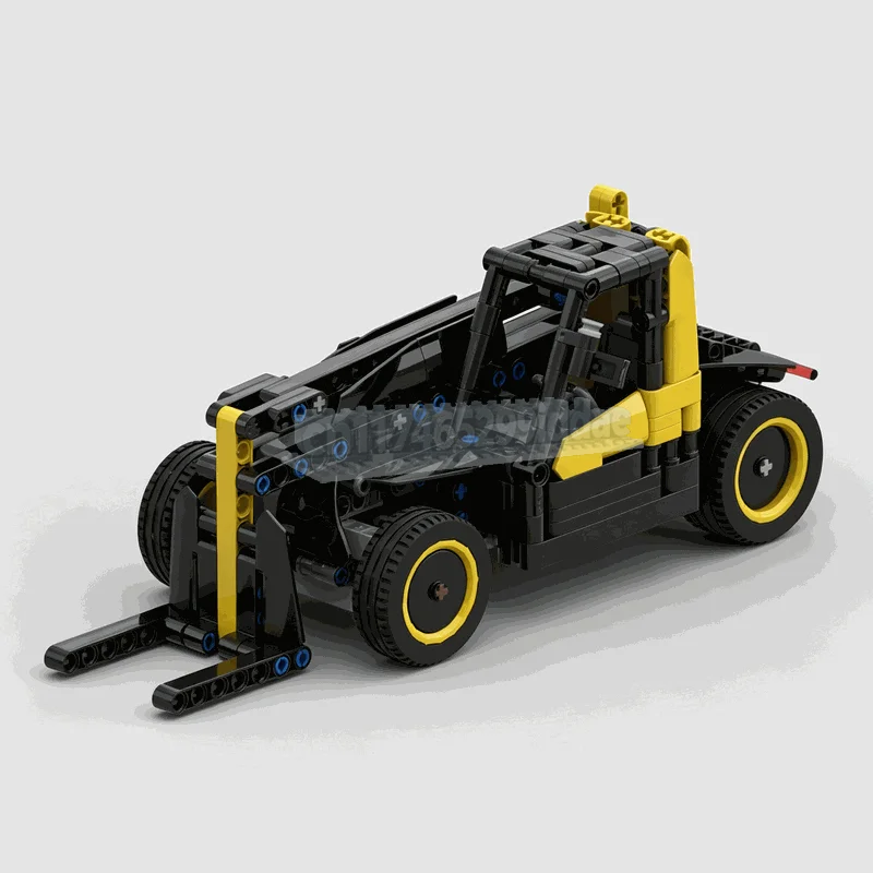 502PCS Telehandler Construction Vehicle Model MOC Creative Engineering Building Blocks DIY Assembly Educational Toy Collectible