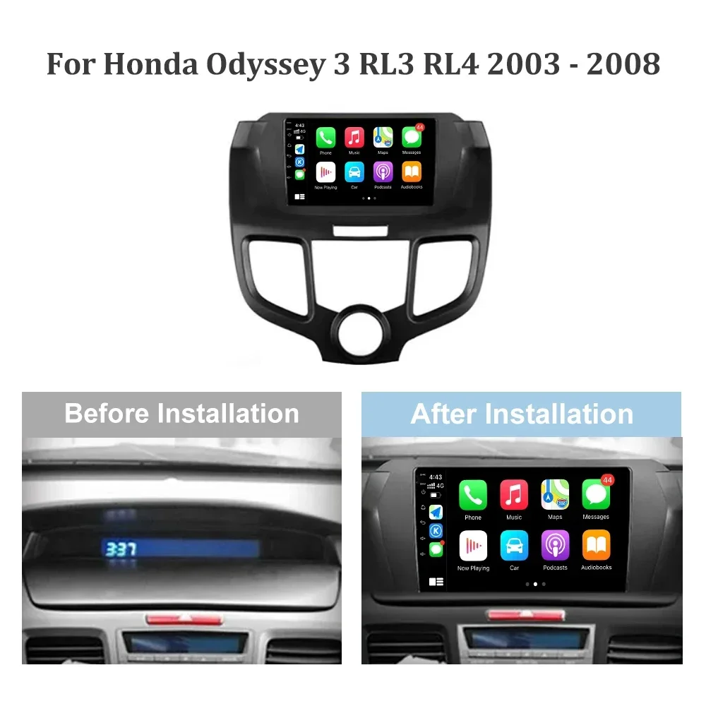 Android 14 For Honda Odyssey 3 RL3 RL4 2003 - 2008 Car Radio Multimedia Video Player Navigation 4G GPS car stereos No 2 din dvd