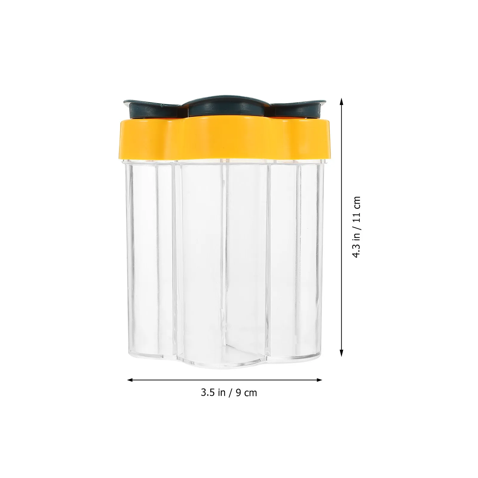 5-Section Seasoning Jar Set – Plastic Condiment Container with Individual Lids for Salt, Pepper, Sugar & Spices