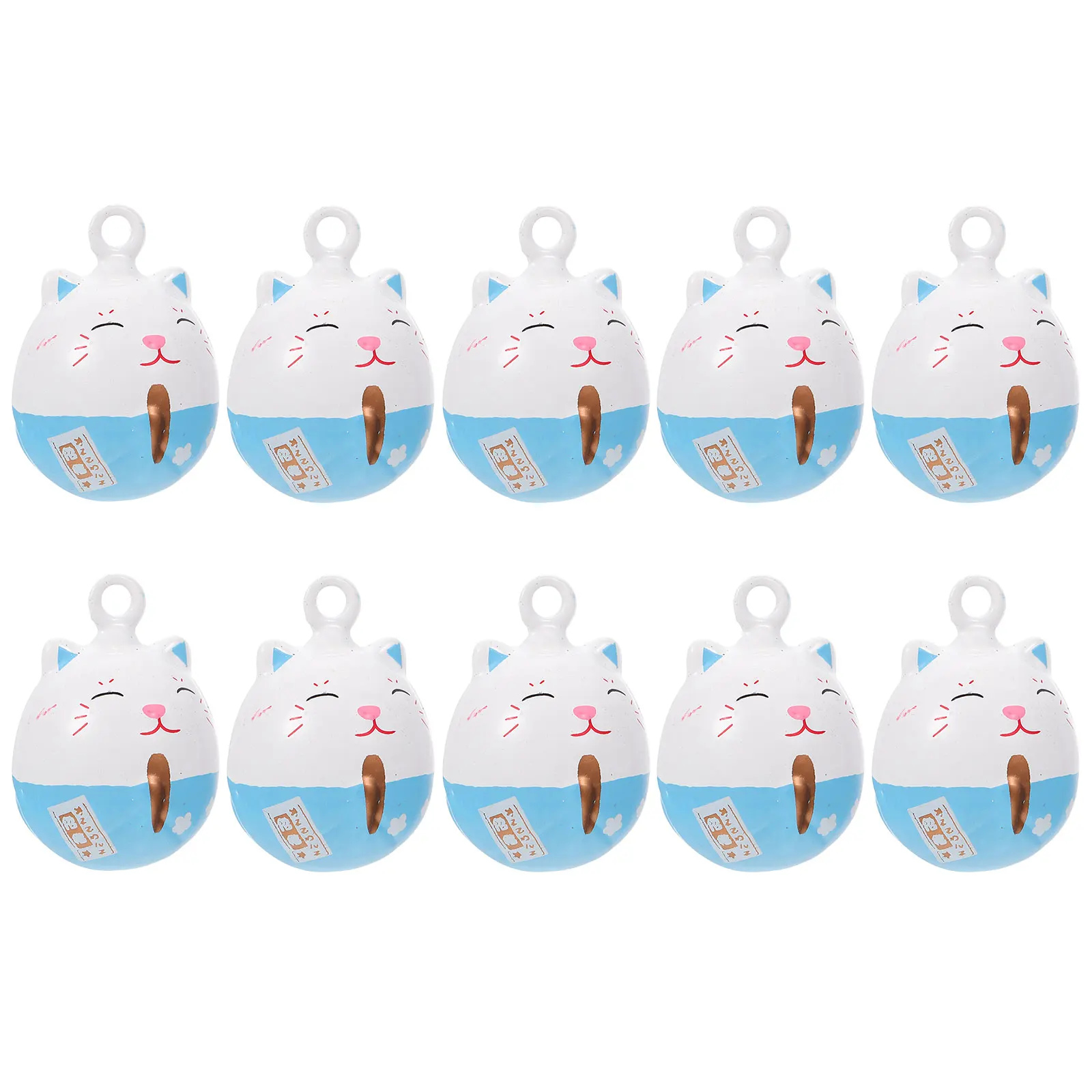 

10 Pcs Cat Bell Blue White DIY Accessories Lightweight Firm Durable Pendant Holiday Home Craft Sewing Supplies