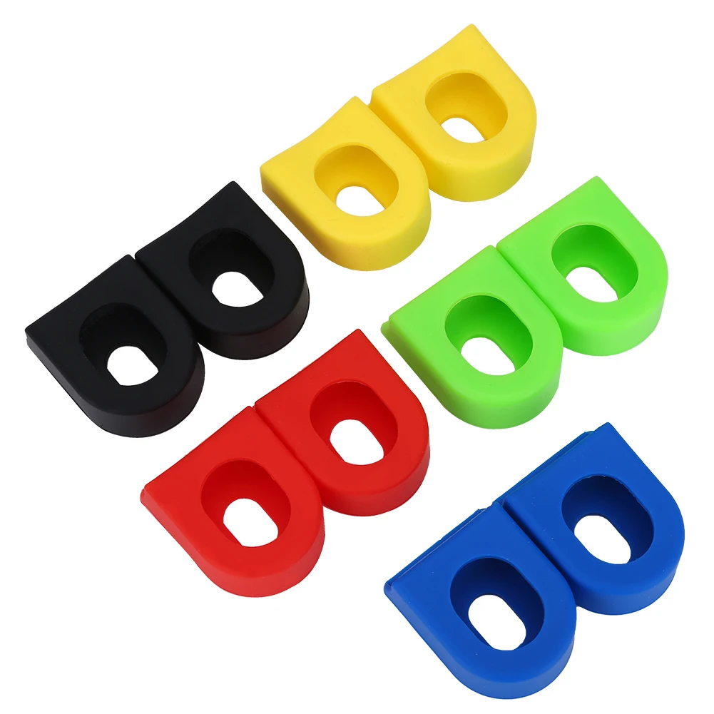 1 Pair Rubber Crank Arm Protector Cover Mountain Road Bike Universal Crankset Protective  Cycling Accessories