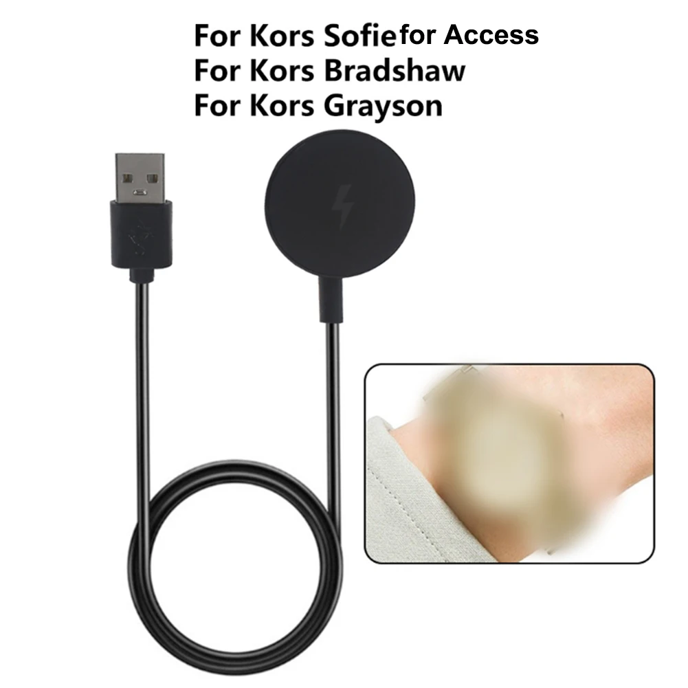 Portable Magnetic Smart Watch Charger Cable For Kors Access MKT5017 MKT5020 MKT5021 MKT5022 MKT5026 MKT5028 MKT5029 MKT5030