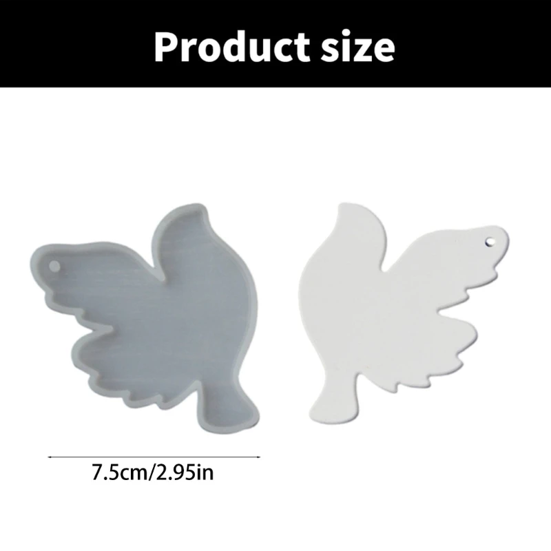 Dễ dàng làm sạch silicone Doves Mặt dây chuyền Khuôn trang trí Khuôn silicone Kết cấu