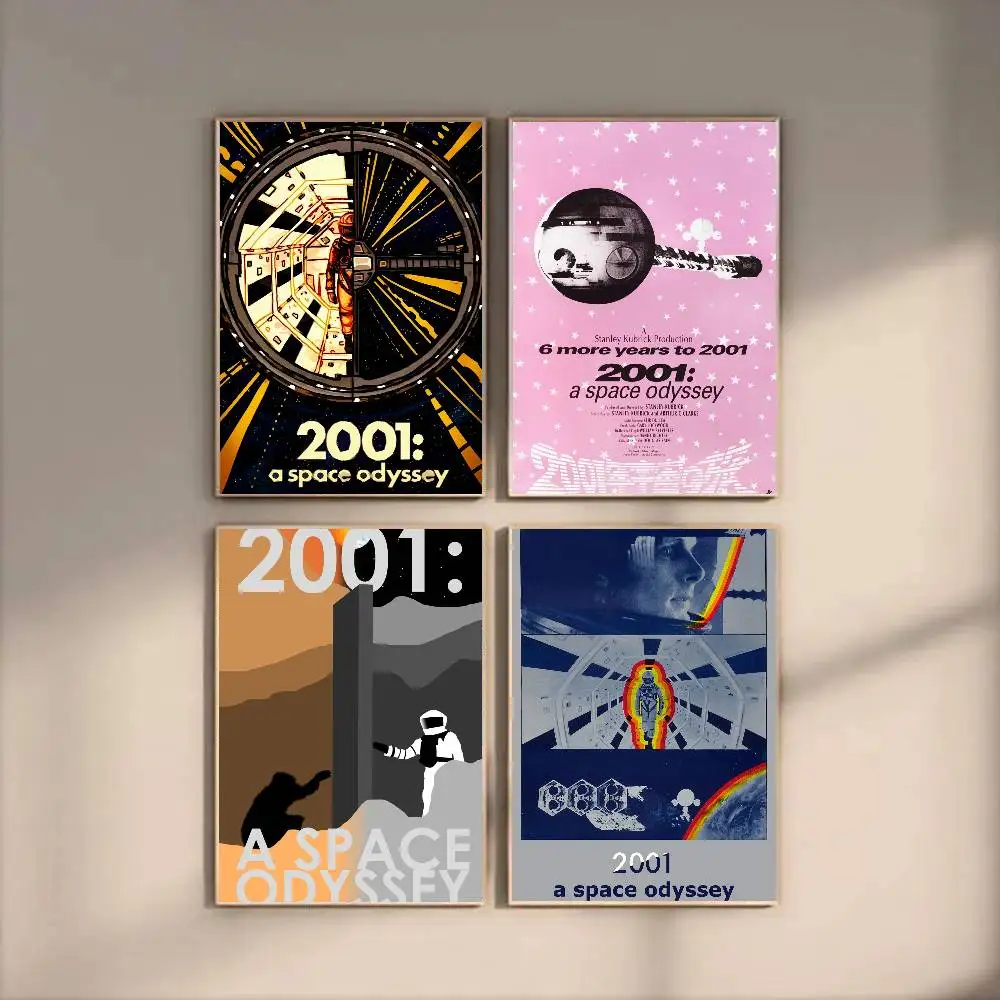 2001 A Space Odyssey Movie Poster Art Sticky Wall Waterproof Home Living Room Bedroom Bar Aesthetic Decoration
