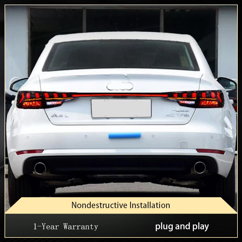 A Pair of Upgrade Taillight For Audi A4L Rear Lamp 2017-2023 LED DRL Car Accessories Interior Assembly Auto Modified Tool