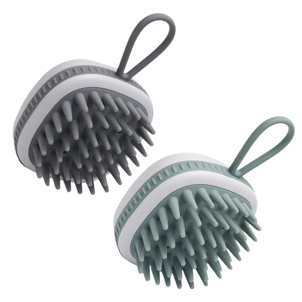 

2 шт., силиконовый массажер для кожи головы, щетка для шампуня для волос, скруббер для удаления перхоти, противоскользящий инструмент для душа, скрубберы для кожи головы, массаж