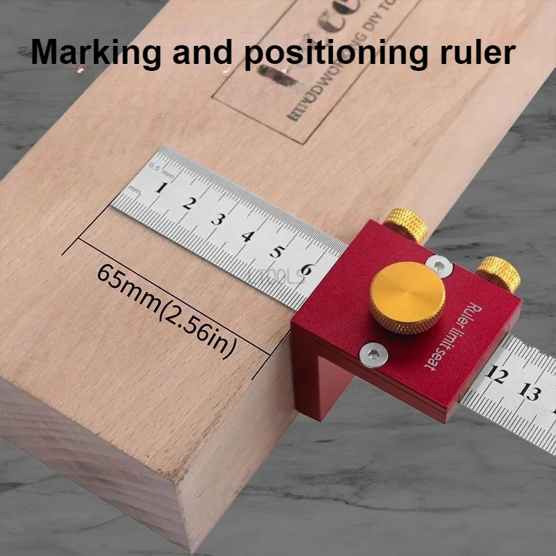 

L-shaped positioning block woodworking marking tool steel ruler marking positioning block T-shaped ruler marking stop tool DIY