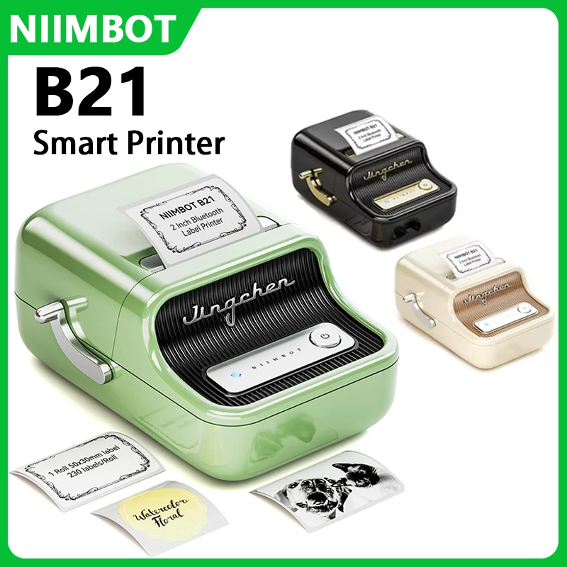 NIIMBOT B21 Bluetooth Label Printer Portable Handheld Thermal B1 Mini Printer For Barcode QR Code Price Sticker Labeling Machine