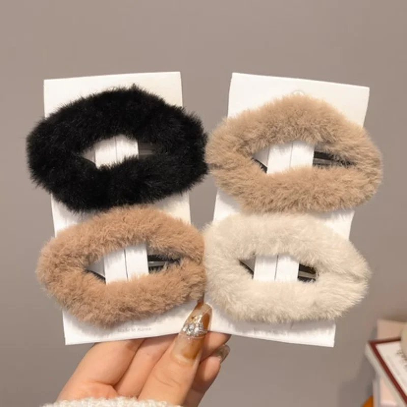 

Плюшевая заколка для волос с облаком - дизайн сломанных волос по бокам для женщин, чтобы зажим на затылке BB - зажим для осени