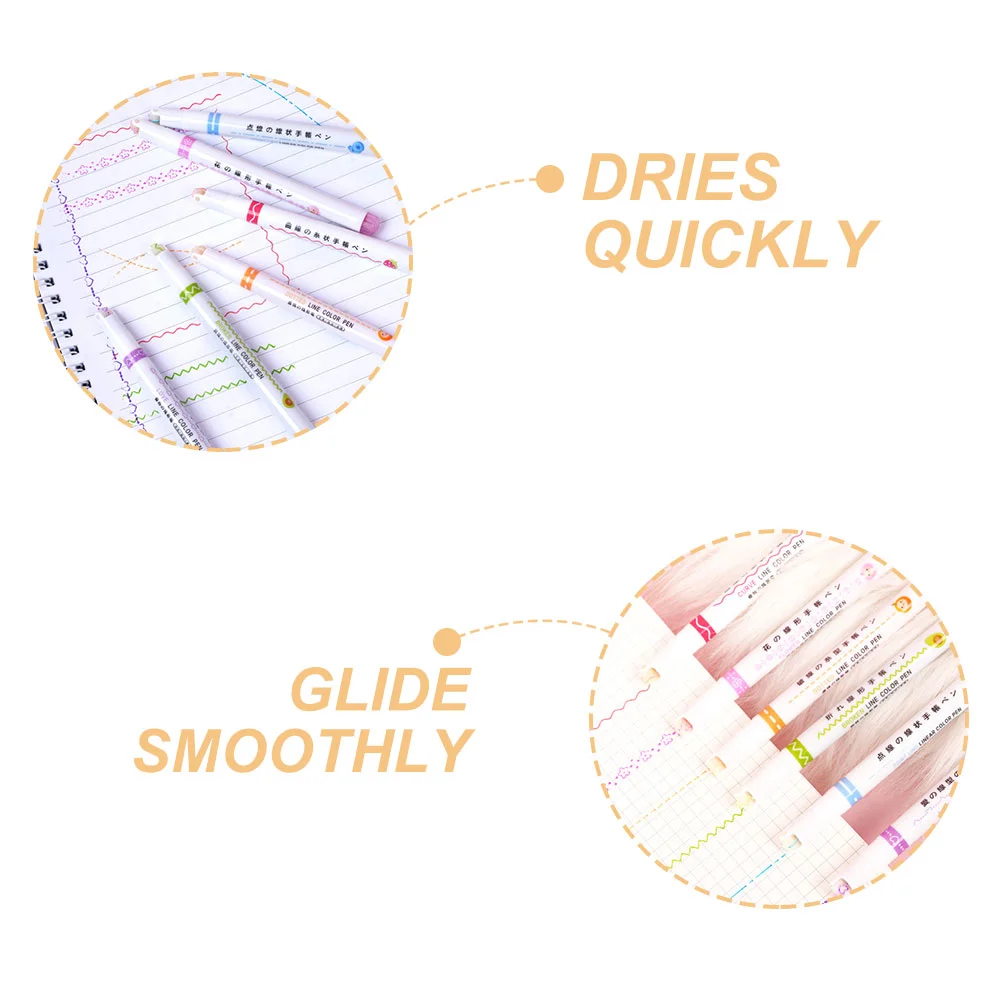 3 Pak Highlighter Linear, perlengkapan kantor jumlah besar spidol mewarnai Abs