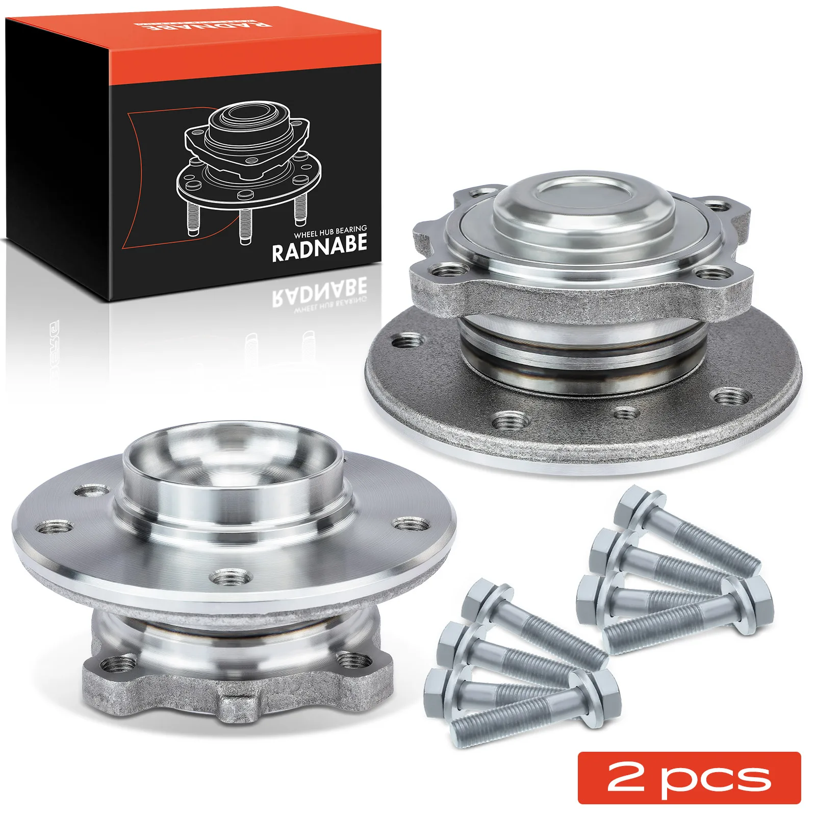 Frankberg 2x Wielnaaf Wiel Lager Set Vooras Beide Zijden Voor BMW 1 Serie Cabrio E81 E87 E88 E82 E90 E93 E92 E91 E84 E89 VKBA3681
