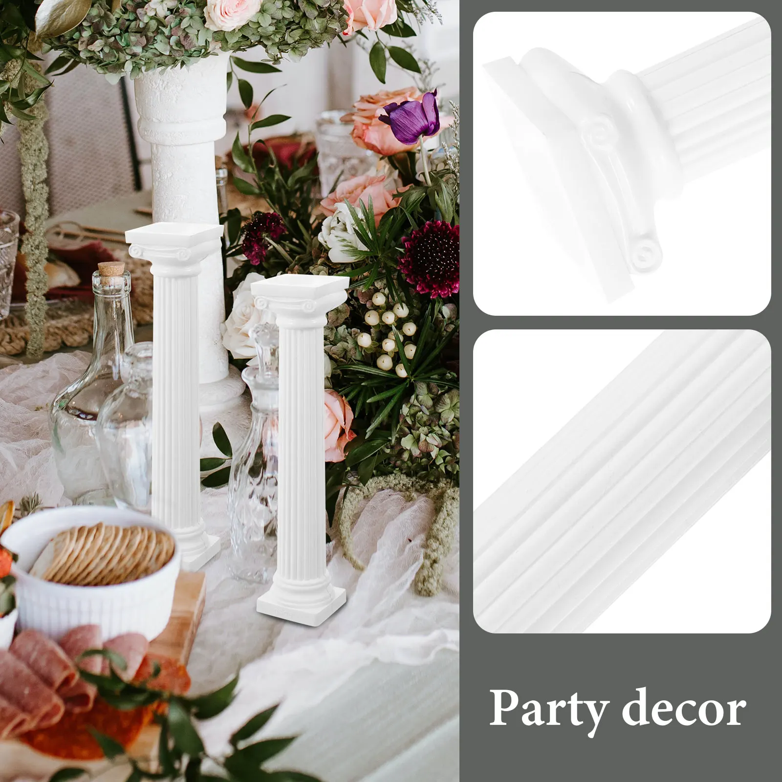 6Pcs Mini Roman Pillar Column Statue Tabletop ornament Photo Props multiuse Roman Pillar Sculpture Home wedding Decoration