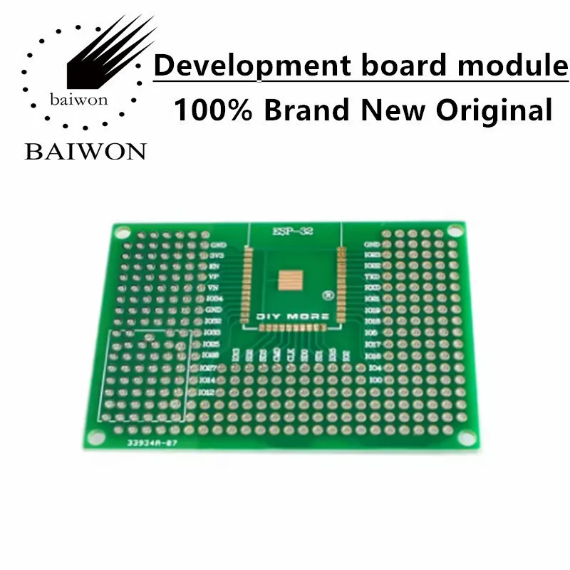 5X7CM Doppel Seite Prototyp PCB Breadboard Universal Board ForArduino ForUNOR3 ESP8266 WIFI ESP-12F ESP-12E ESP32S ESP32 50x70mm