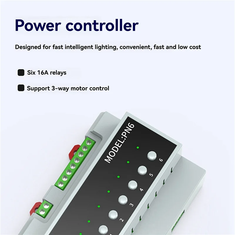 A73E-2X Tuya Smart Home 6-Channel 16A Relay Switch Module Dry Contact Module For Intelligent Appliance Control
