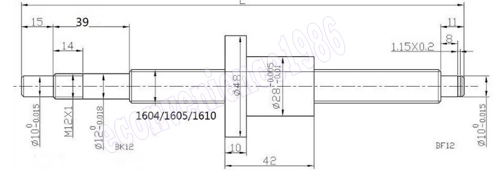 Imagem -05 - Jogo Linear do Trilho e do Acoplamento Hgr20 300 mm a 2000 mm Rm1204 1604 1605 1610 1616 2005 2010 2023 2505 2525 Ballscrew e bf bk e Ballscrew Peças 2