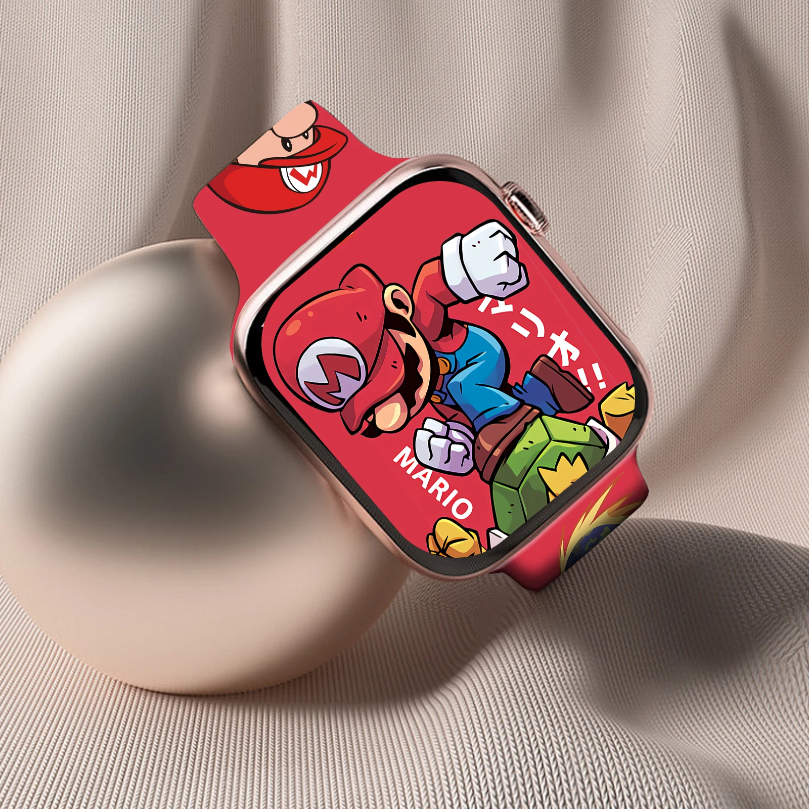 

Mario Print Strap for iWatch 11 10 9 8 Silicone Band Replaceable Bracelet for Apple Watch 46mm 44mm 42mm 41mm 38MM Watchband