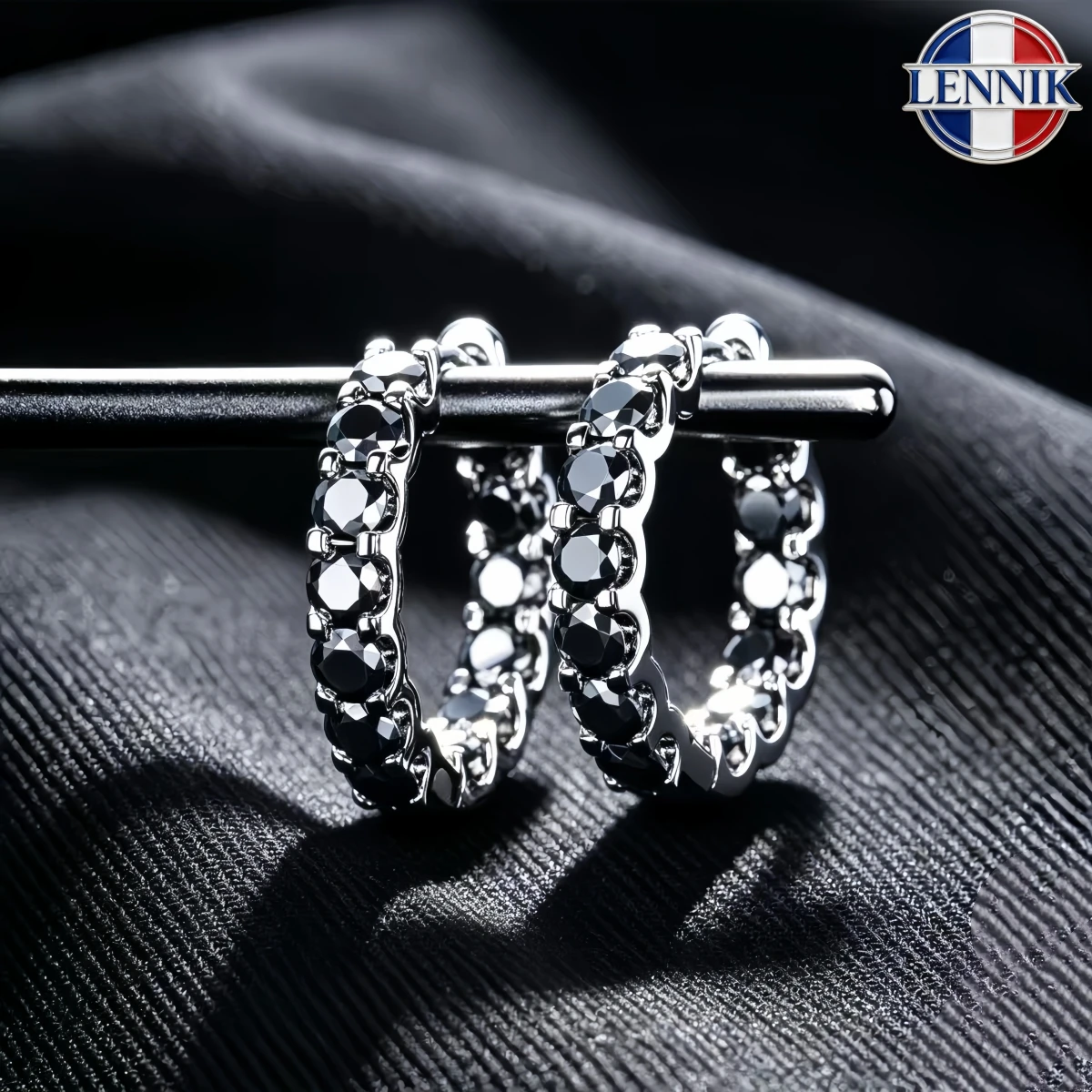 

LENNIK 3mm 2.6cttw D Color Moissanites Hoop Earrings 925 Sterling Silver Luxury Huggie Earring for Women Jewelry Wholesale