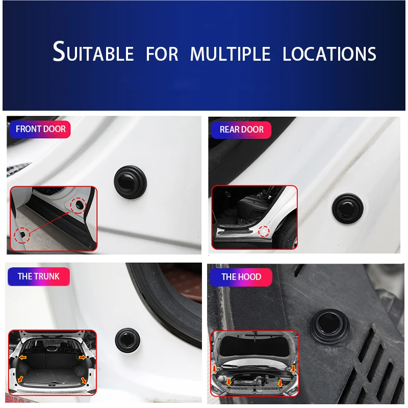 Car Silicone Door Shock Stickers Absorber Soundproof Buffer Pier For VW Volkswagen Golf Polo Passat Tiguan Touran Jetta