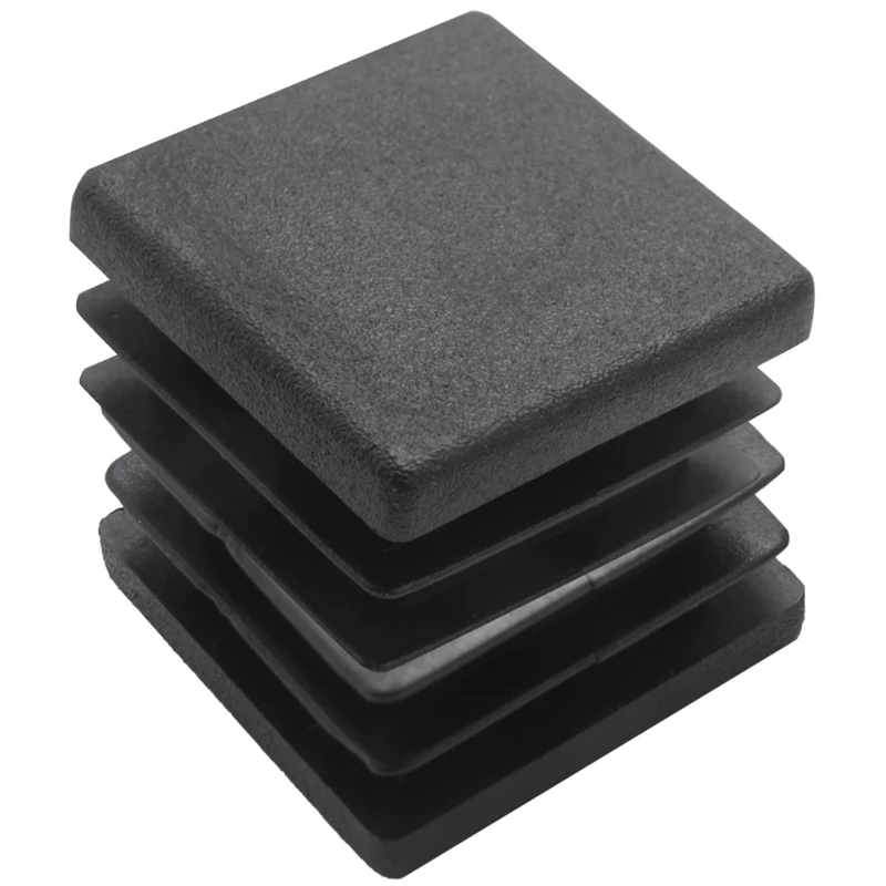 600Pcs Kunststoff Platz Rohr Einsätze Ende Ausblendung Caps 20Mm X 20Mm Schwarz