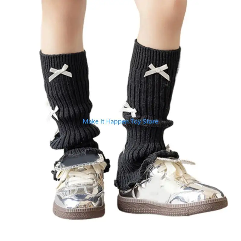 28EC جوارب أنبوبية طويلة للفتيات مع أقواس جوارب طويلة عصرية للأطفال أقواس زينة إكسسوار ممتاز للمدرسة والحفلات #4