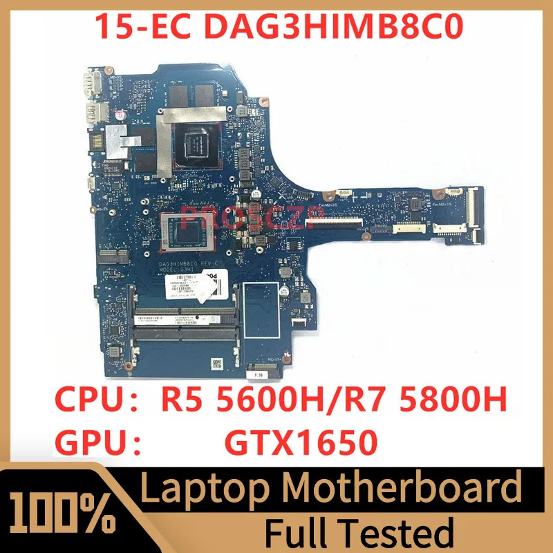 

M43252-601 M43253-601 Mainboard For HP 15-EC Laptop Motherboard DAG3HIMB8C0 With R5 5600H/R7 5800H CPU GTX1650 100% Working Well