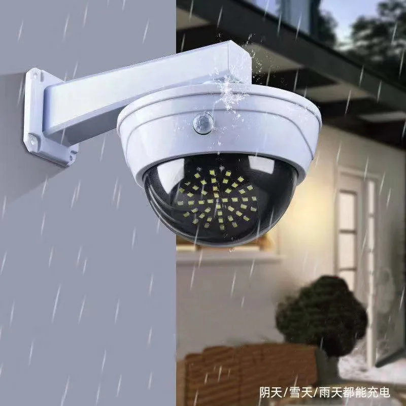 Solar Powered Wireless Outdoor Dummy Fake Camera Security Home Surveillance Cctv Dome Indoor False Hemisphere Simulation Camera